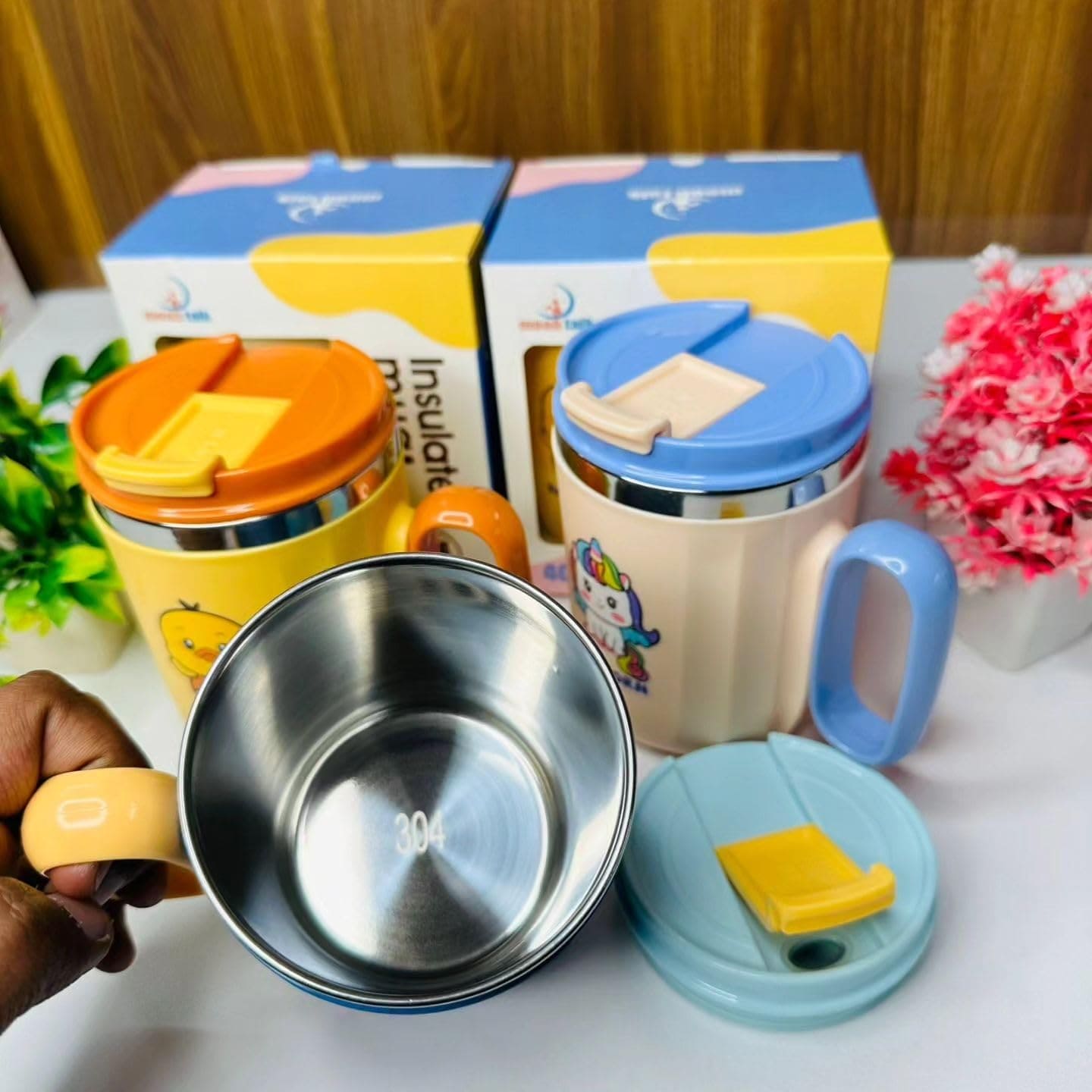 Kids Cartoon Insulated Mug, Stainless Steel Mug with Lid for Kids, Milk Drinking Mug for Kids, Insulated Vacuum Coffee Cup Kids Cartoon Insulated Mug, Stainless Steel Mug with Lid for Kids, Milk Drinking Mug for Kids, Insulated Vacuum Coffee Cup